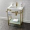 Kingston Brass VPB24187W17 24-Inch Ceramic Console Sink (1-Hole), White/Brushed Brass VPB24187W17 - alternate 2